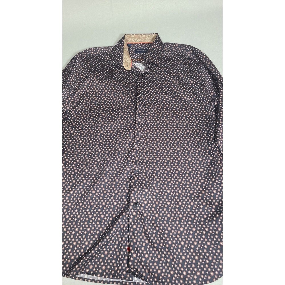 GEM MALKI Medium Tiny Bubbles Black Men’s Shirt Flip Cuff